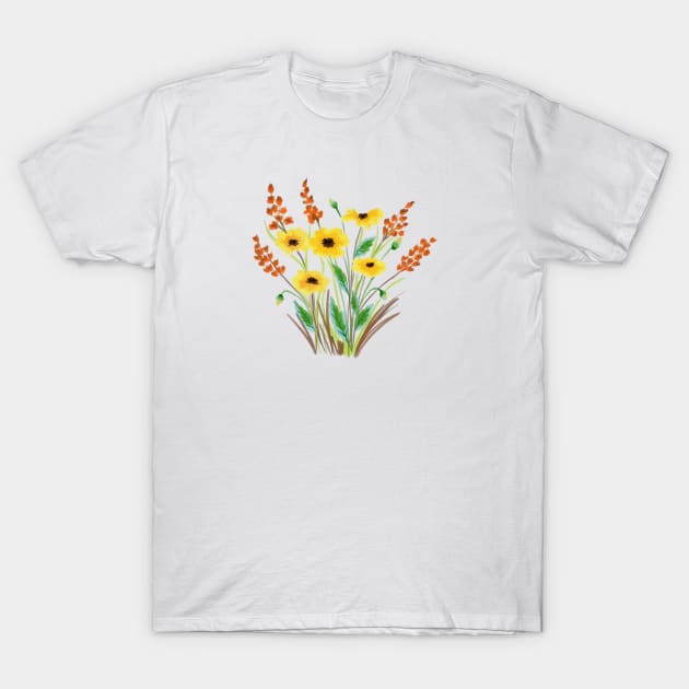 flower art, watercolor T-Shirt by merysam